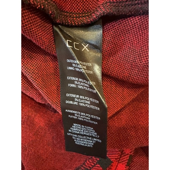 City Chic Pinafore Dress Plaid Checks Pini Gingham Red Black Buckle Plus Size 22 - Picture 8 of 11